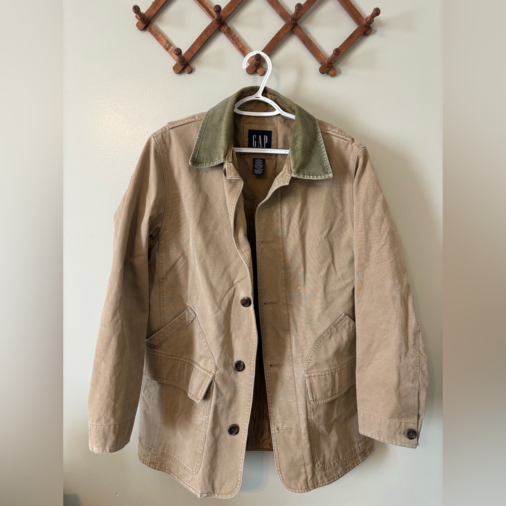 Vintage GAP Barn Coat - Size S - Canvas with corduroy collar